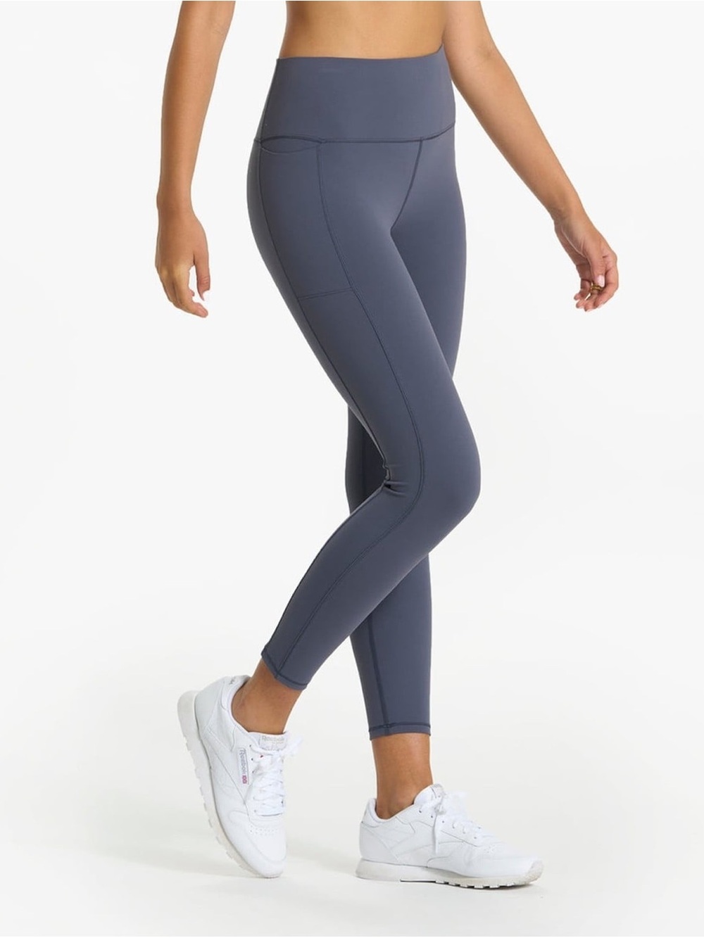 Vuori Studio Pocket Leggings Size Small Azure Blue Grey High Rise Athletic Yoga